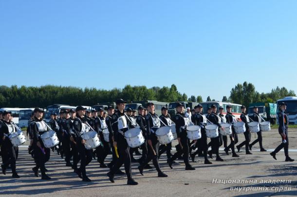 Батальйон Національної академії внутрішніх справ готується до військового параду з нагоди Дня Незалежності України