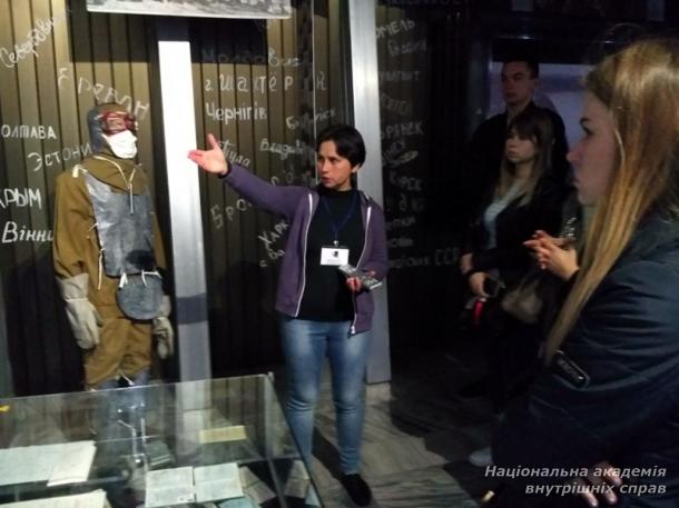 Студенти й курсанти ННІ № 3 НАВС відвідали  експозицію Національного музею «Чорнобиль»